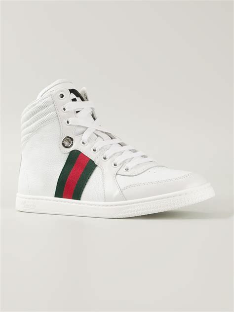 all white high tops gucci|farfetch gucci hi tops.